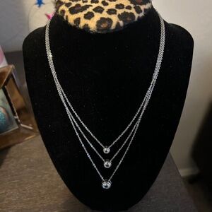 Women’s silver stone necklace
